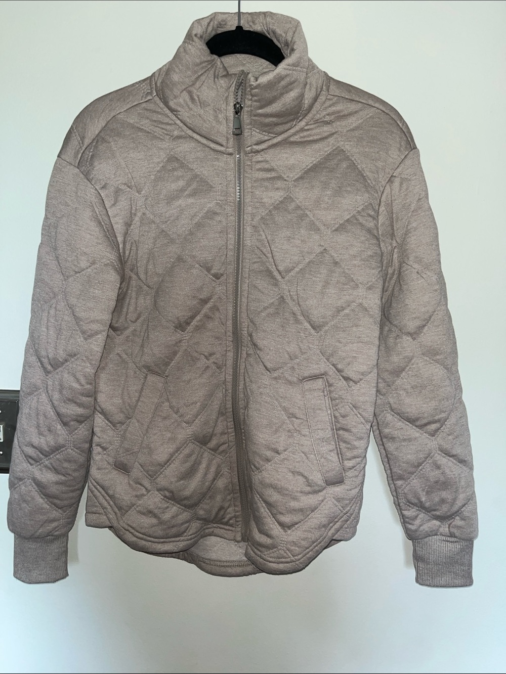 RBX Quilted Puffer Jacket in Taupe